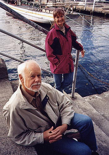 Walter and Erika, research trip, Hobart, Tasmania, 1998