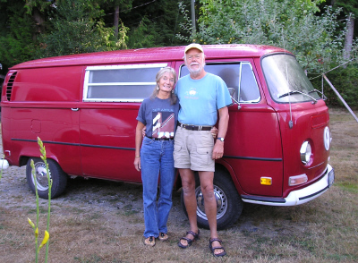 Walter and Erika, Returned home after Wooden Boat Festival Port Townsend, 2006